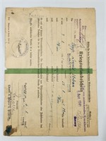 1941 WW2 GERMAN WAR VACATION DOCUMENT
