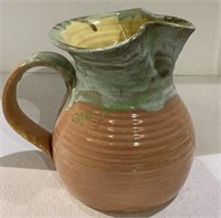 Hand thrown pottery pitcher artist signed