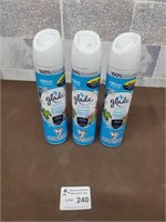 3 Glade air fresh spray