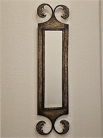 Bronze-Tone Metal Wall Mirror w/ Acanthus Leaf