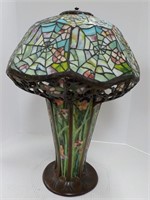 Vintage Tiffany style "Cobweb" pattern lamp