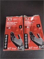 Large Black Nitrile Gloves