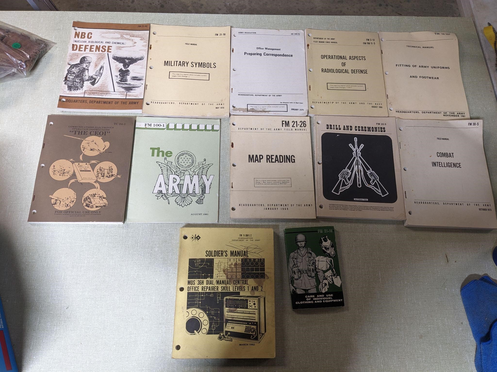Collection of VTG Military Manuals