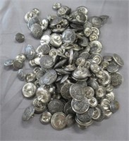 Group of Various Sized Military Uniform Buttons.