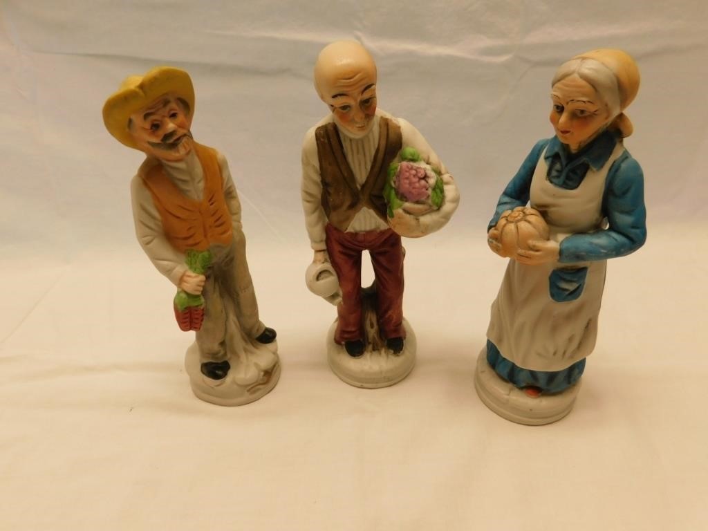 3 figurines, all 7" tall.