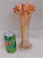 Carnival Glass Vase 10 1/2" tall