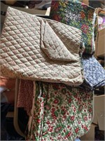 2 totes of fabric done quilted