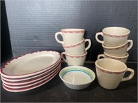 Shenango & Buffalo China cups and plates