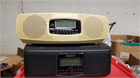 2 Sony CD Clock Radios