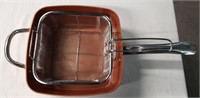 Copper 9.5" Pot With Deep Frying Basket