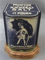 Morton Salt Tin Canister Music Box