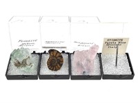 Ammonite, Rose Quartz, Fluorite & Stibnite