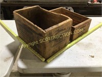 2 Winchester wood ammo crates, 9.5x15x9" & 6”