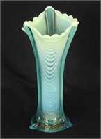 Drapery 9" vase - blue opal