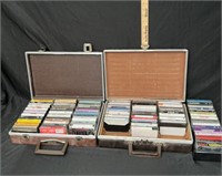 (2) Cassette Carrying Cases, Assorted Cassettes