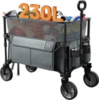 TIMBER RIDGE 8 Cu.ft. Large Folding Wagon  Grey