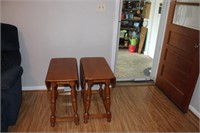 Set of Two Drop Leaf End Tables
