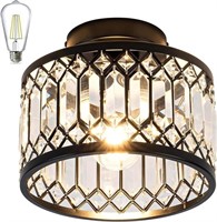 Rpzloila Crystal Ceiling Light Fixture, Modern