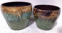 (2) Glazed Ceramic Planters