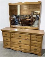 Hardwood Dresser & Mirror