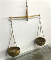 Vintage brass balance scale