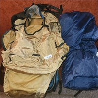 Hiking Equipment  - 2  backpacks & Sleeping Bag