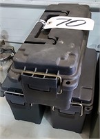 3 Plastic Ammo Boxes