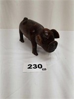 Carved Wooden Pig