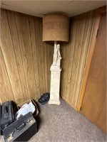 Vintage Pedestal and Figural Lamp