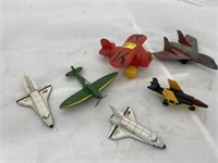 Bag of Airplanes & Space Shuttle Toys