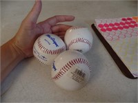 3 Baseballs: MacGregor, Cork & Rubber Care