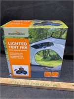 Lighted tent fan
