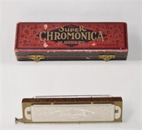 M Hohner Super Chromonica Harmonica w Box