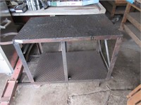 METAL WELDING TABLE W/ CASTERS