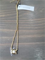 Brand New Coach Peral C Pendant Necklace,