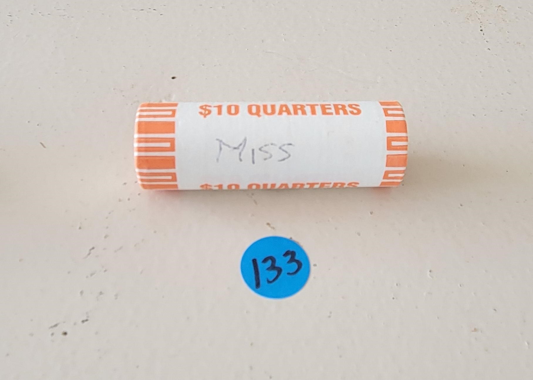 $10 Roll Mississippi Quarters