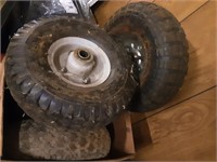 SMALL TIRES AND WHEELS LOT OF 5 EA