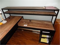 metal and wood desk