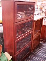 Contemporary four-shelf barrister bookcase,