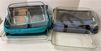 Pyrex Glass Bakeware & insulated carriers