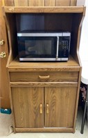 Manufactured Wood Microwave Stand with Storage