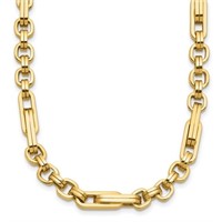 14 Kt Polished Fancy Link Necklace