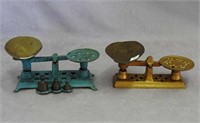 Pair of cast iron toy scales