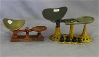 Pair of cast iron toy scales