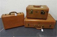 Lot of 3 pieces of early Samsonite luggage