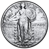 1928-S Standing Liberty Quarter NEARLY UNC