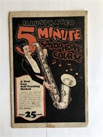 1927 Illustrated 5 minute Saxophone course book