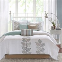 Madison Park Rochelle King/Cal Quilt Set With Pill