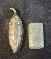 Sterling Silver Jewelry Brooch & Match Safe