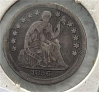 1856 Seated Half Dime F